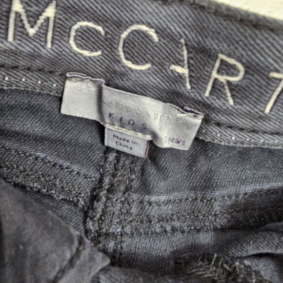 Stella McCartney Kids Black Denim Cut Off Raw Hem Knee Shorts Toddler 2 Years 2T - Picture 4 of 6